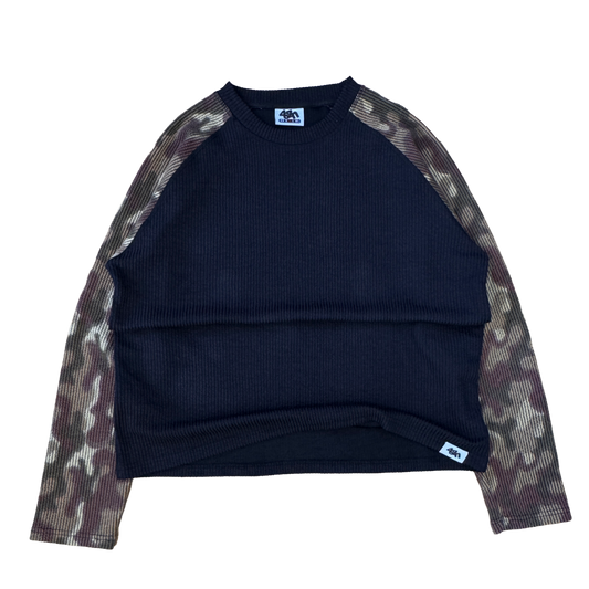CAMO WAFFLE KNIT