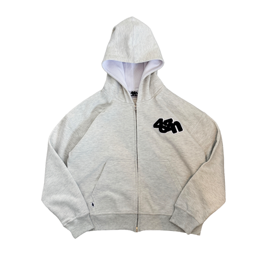 OATMEAL ZIP UP