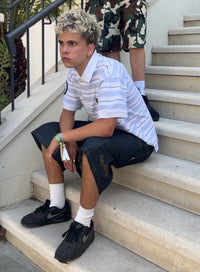 RAW DENIM TWINLINE JORTS